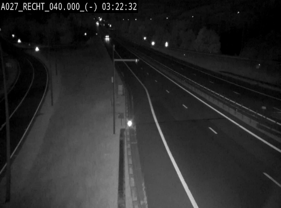 Webcam A27/E42 à hauteur de la sortie 13 Recht à proximité de Malmedy. Vue orientée vers Malmedy et Liège
