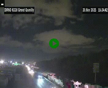 Webcam routière sur N338 à hauteur de Grand-Quevilly en périphérie de Rouen. Vue orientée vers Rouen