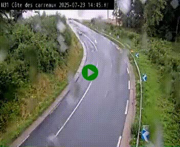Webcam en haut de la Côte des Carreaux sur la N31 à Avesnes-en-Bray. Vue orientée vers Rouen