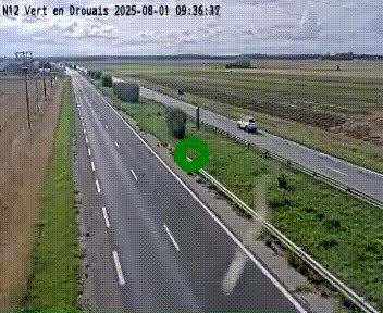 Webcam à hauteur de Vert-en-Drouais sur la N12, en périphérie de Dreux. Vue orientée vers Alençon