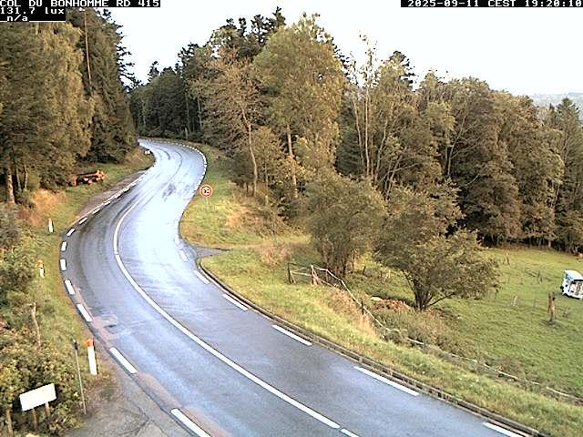 Caméra à proximité du col du Bonhomme sur la D415 à Plainfaing vers l'Alsace