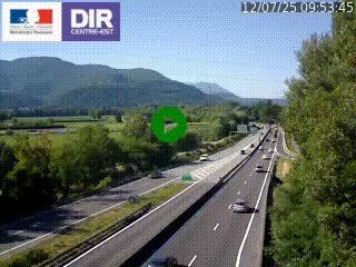 Caméra trafic à Meylan sur la Rocade-Sud de Grenoble en direction d'Aix-en-Provence