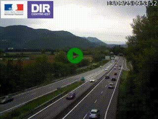 Caméra trafic à Meylan sur la Rocade-Sud de Grenoble en direction d'Aix-en-Provence