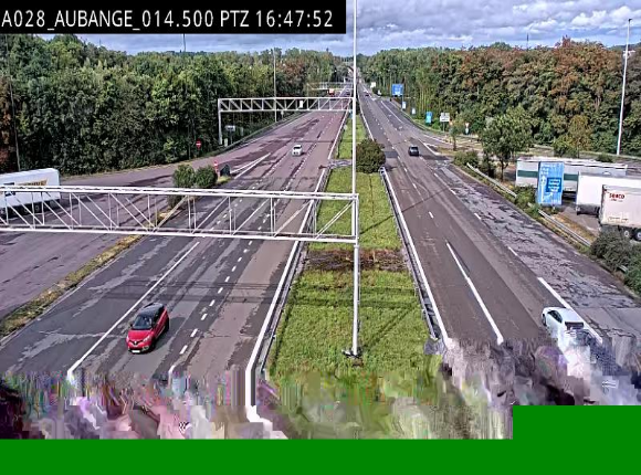 Webcam autoroute Belgique - Aubange - A28 direction Arlon - BK 14