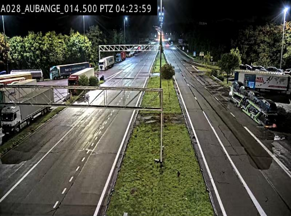 Webcam autoroute Belgique - Aubange - A28 direction Arlon - BK 14