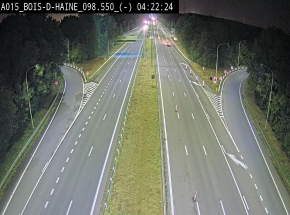 Webcam autoroute Belgique - Bois d'Haine - E42 - BK 98.6