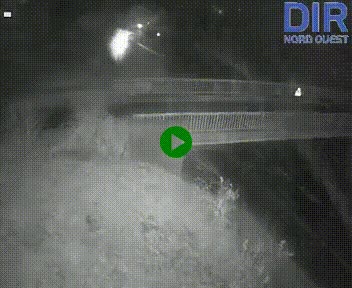 Webcam sur A84 à hauteur de Pont-Farcy, au niveau du pont autoroutier sur la Vire, au sud de Saint-Lô