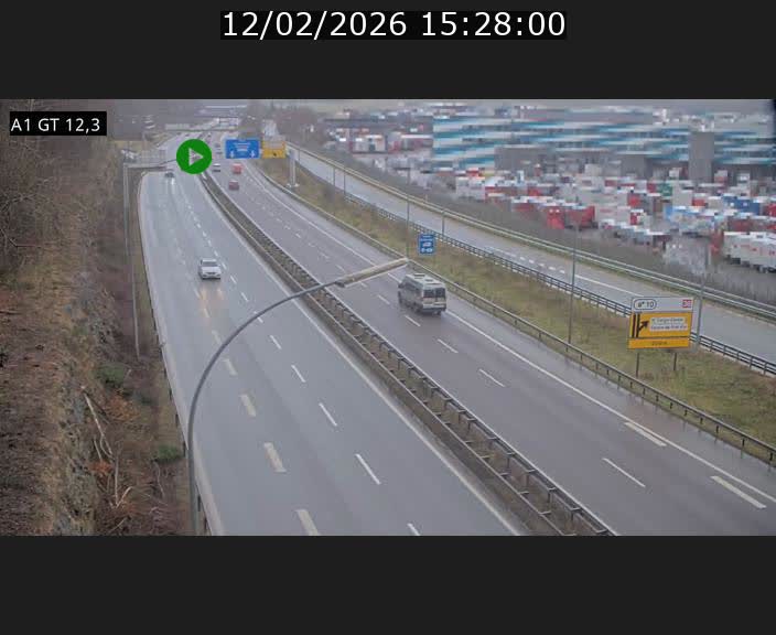 Traffic live webcam Luxembourg Senningerberg - A1 direction Allemagne - BK 12.3