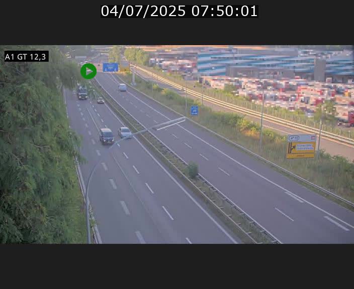 Traffic live webcam Luxembourg Senningerberg - A1 direction Allemagne - BK 12.3