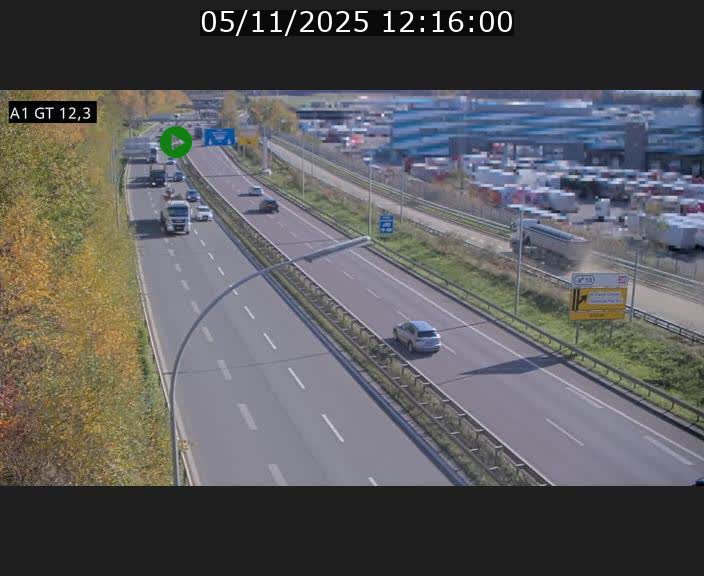 Traffic live webcam Luxembourg Senningerberg - A1 direction Allemagne - BK 12.3