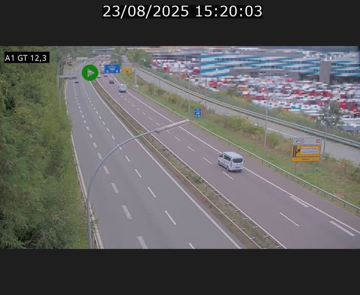 Traffic live webcam Luxembourg Senningerberg - A1 direction Allemagne - BK 12.3