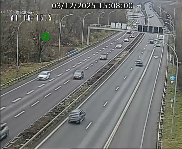 Traffic live webcam Luxembourg Munsbach - A1 direction Luxembourg - BK 15.5