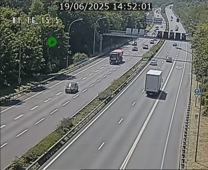 Traffic live webcam Luxembourg Munsbach - A1 direction Luxembourg - BK 15.5