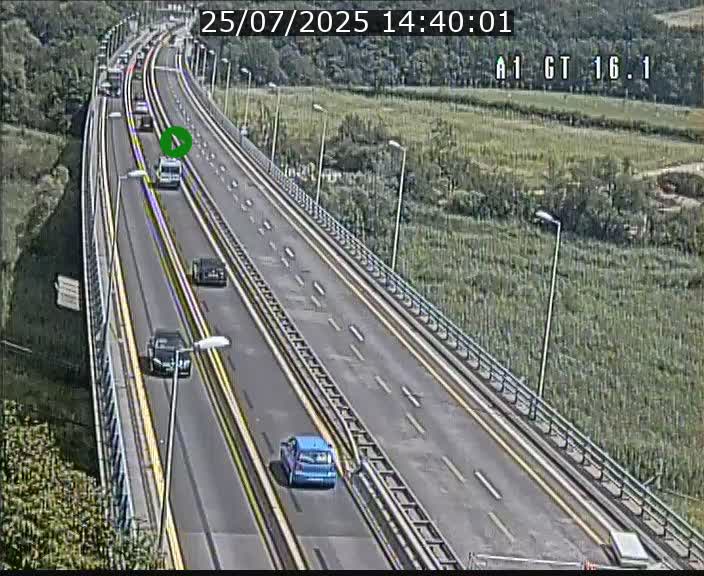 Traffic live webcam Luxembourg Niederanven - A1 direction Allemagne - BK 16.1