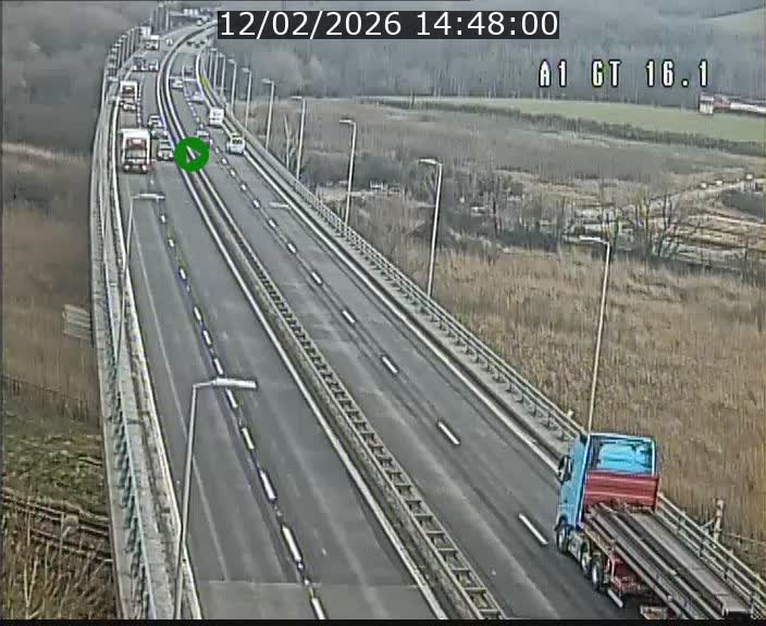 Traffic live webcam Luxembourg Niederanven - A1 direction Allemagne - BK 16.1