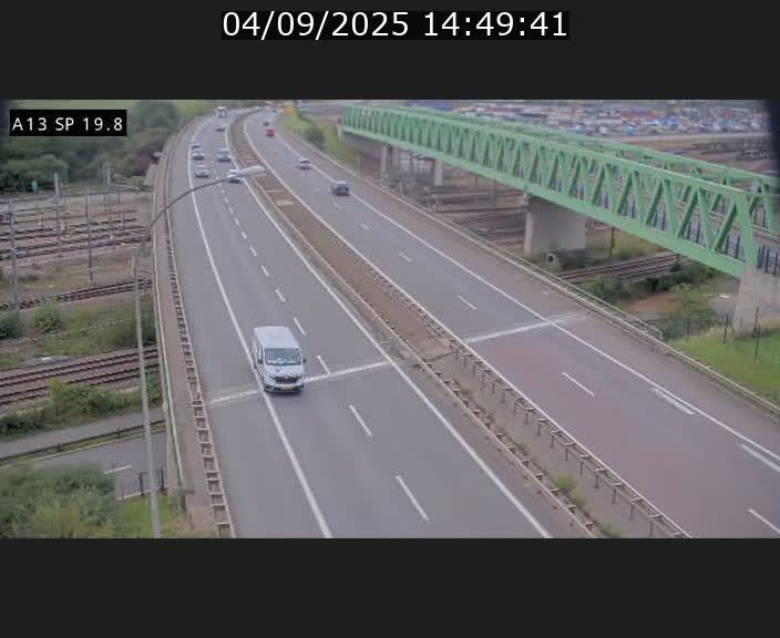 Traffic live webcam Luxembourg Croix de Bettembourg - A13 direction Esch-sur-Alzette - BK 19.8