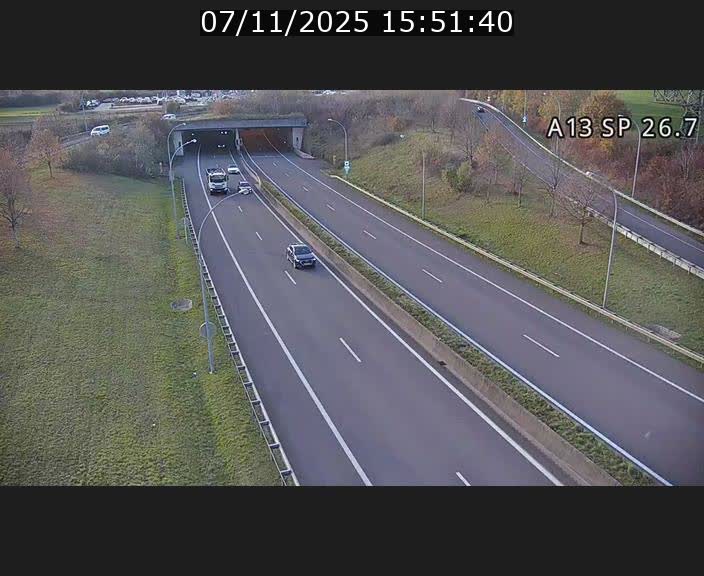 Traffic live webcam Luxembourg Frisange - A13 direction Luxembourg-ville - BK 26.7