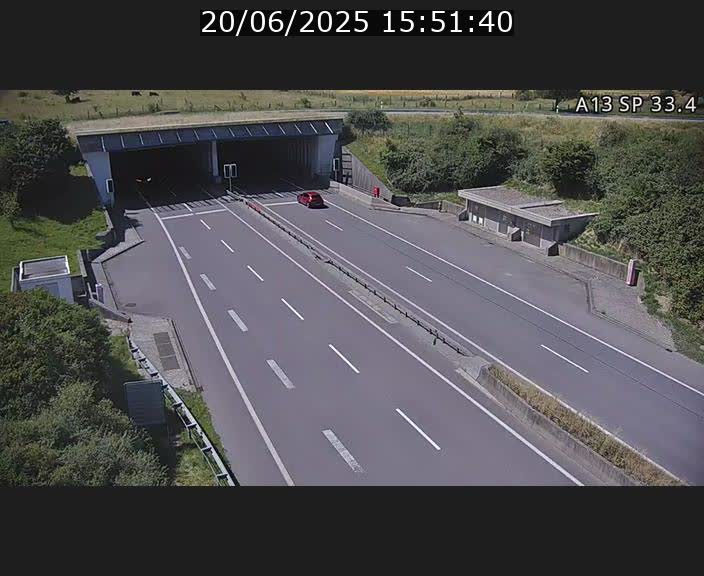 Webcam trafic sur A13 à hauteur d'Altwies en direction de Mondorf-les-bains et en provenance de l'Allemagne