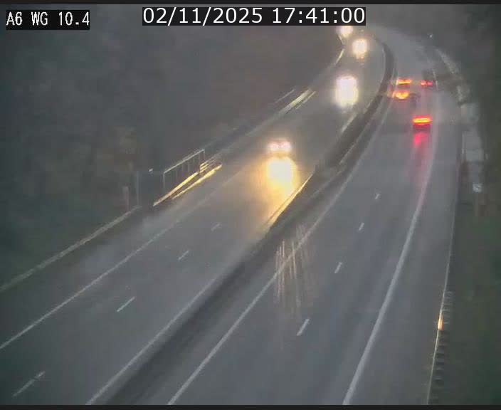 Traffic live webcam Luxembourg Mamer - A6 - BK 10.4 - direction Luxembourg/France/Allemagne