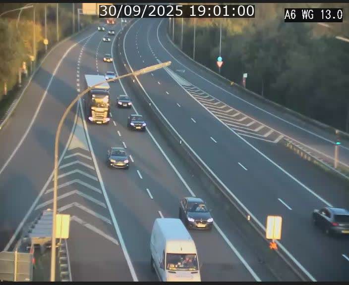 Traffic live webcam Luxembourg Mamer - A6 - BK 13 - direction Luxembourg/France/Allemagne