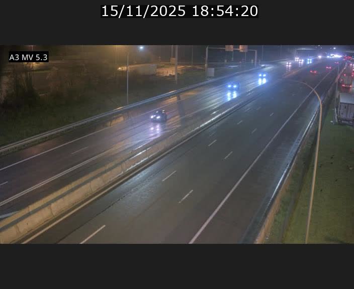 Webcam à l'Aire de Berchem au Luxembourg sur l'A3. Vue orientée vers la France