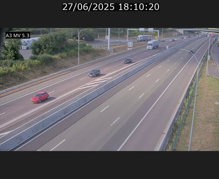 Webcam à l'Aire de Berchem au Luxembourg sur l'A3. Vue orientée vers la France