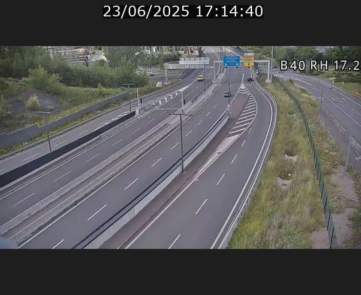 Webcam sur le contournement d'Esch Belval à hauteur de la sortie Université de Luxembourg. Vue orientée vers Luxembourg
