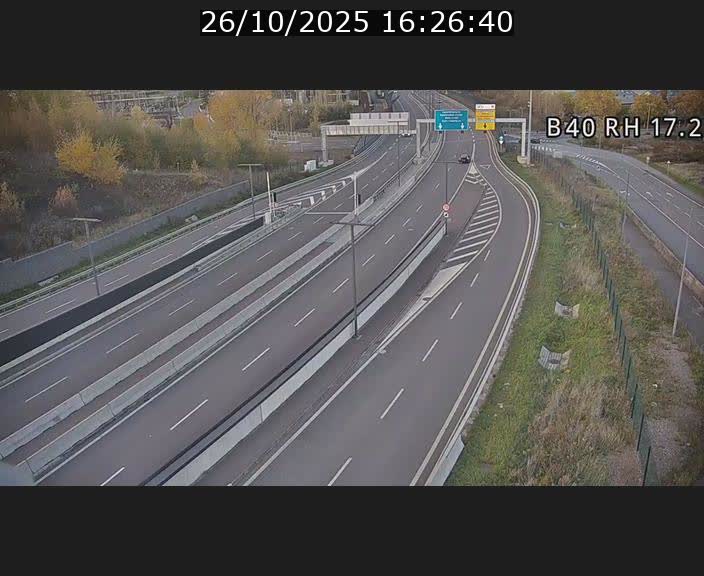 Webcam sur le contournement d'Esch Belval à hauteur de la sortie Université de Luxembourg. Vue orientée vers Luxembourg