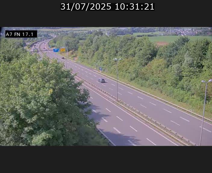 Caméra trafic Luxembourg - A7, Merscherbierg direction Mersch