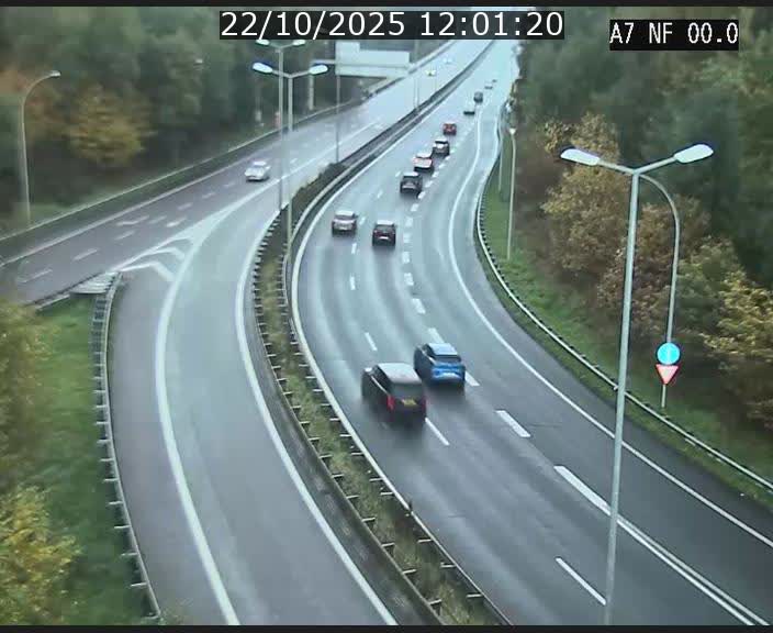 Caméra autoroute Luxembourg A7 - Echangeur A1/A7 Grünewald direction Tunnel Stafelter
