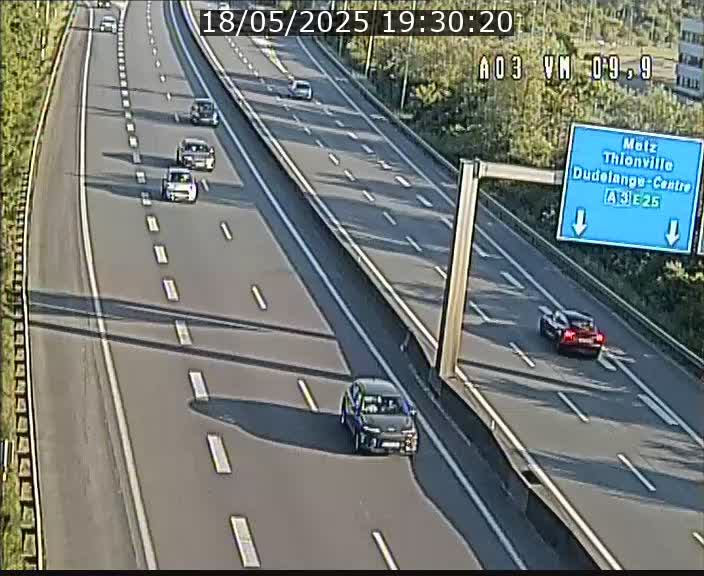 Webcam Autoroute à la Croix de Bettembourg - A3 - BK 9.9 - direction France