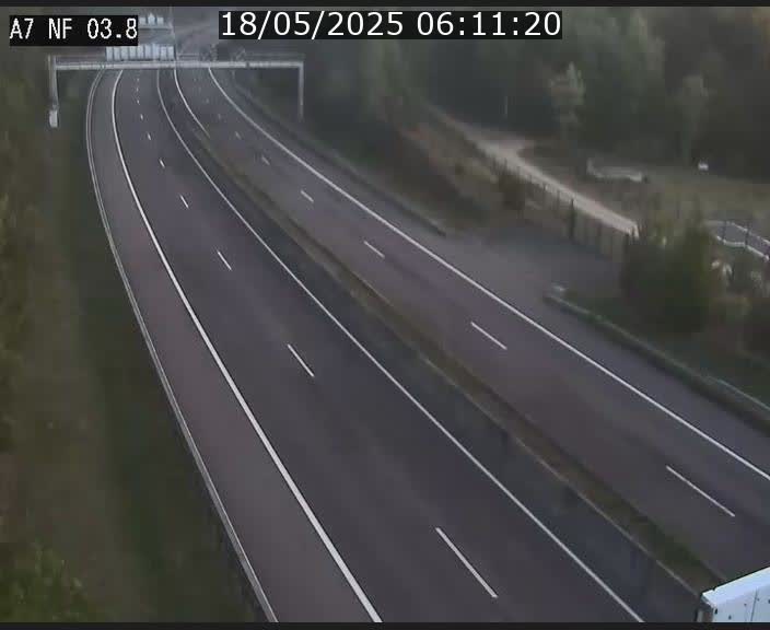 Webcam autoroute A7 au Luxembourg à la sortie du Tunnel Stafelter vers le Nord