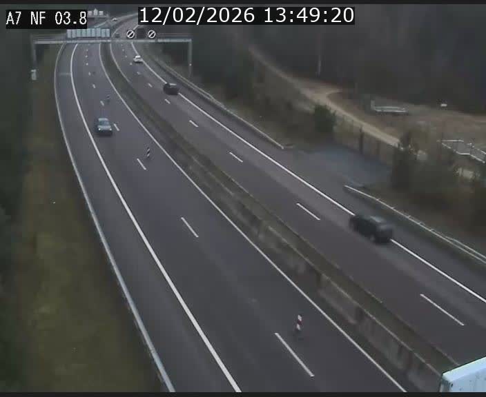 Webcam autoroute A7 au Luxembourg à la sortie du Tunnel Stafelter vers le Nord