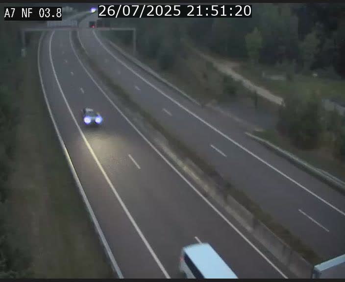 Webcam autoroute A7 au Luxembourg à la sortie du Tunnel Stafelter vers le Nord