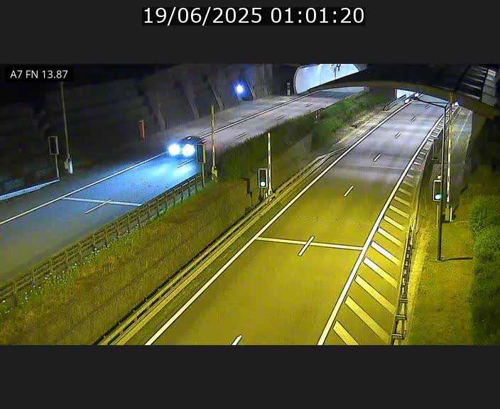Caméra trafic Luxembourg - A7, Tunnel Gousselerbierg, entrée nord, direction Lorentzweiler