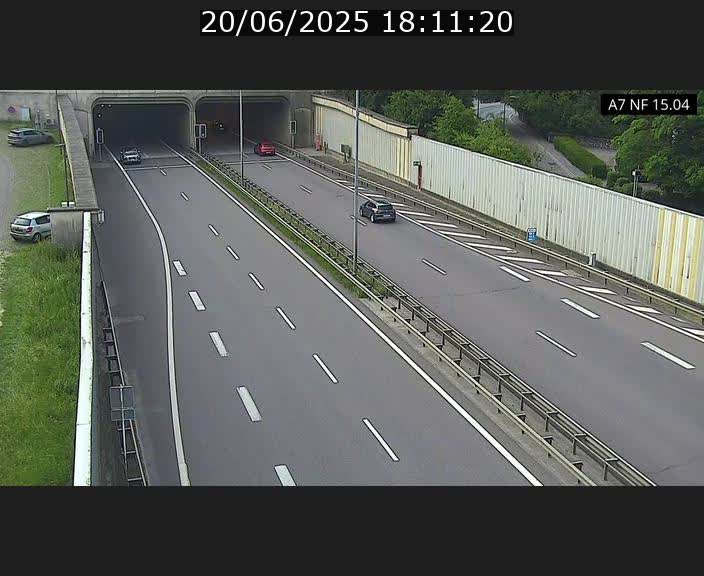 Caméra trafic Luxembourg - A7, Tunnel Mersch, entrée sud, direction Ettelbruck