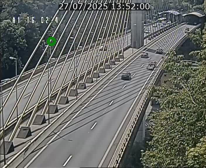 Traffic live webcam Luxembourg Sandweiler - A1 direction Luxembourg-ville - BK 2.4