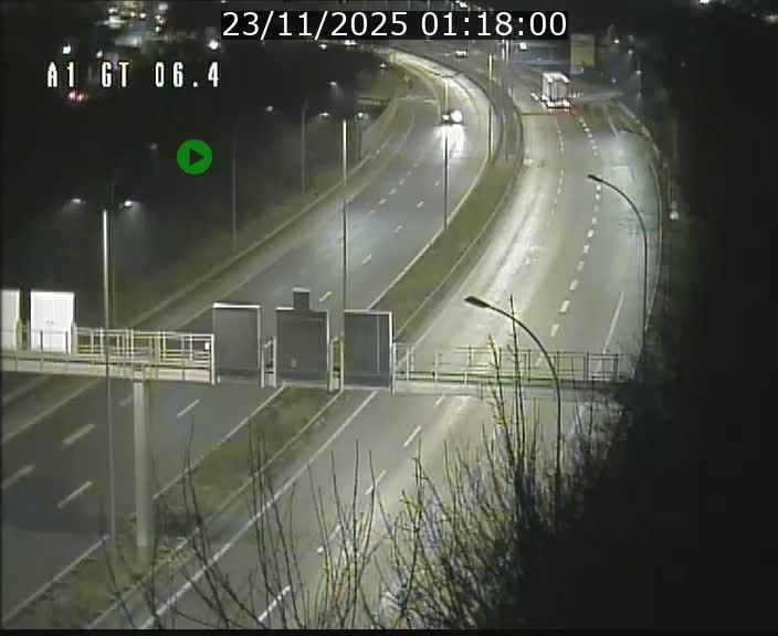 Traffic live webcam Luxembourg Hamm - A1 direction Sandweiler - BK 6.4