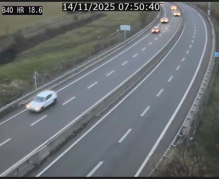 Webcam sur la route de liaison entre Micheville et Esch-Belval à la frontière entre le Luxembourg et la France. Vue orientée vers la Lorraine.