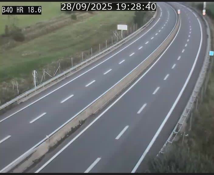 Webcam sur la route de liaison entre Micheville et Esch-Belval à la frontière entre le Luxembourg et la France. Vue orientée vers la Lorraine.
