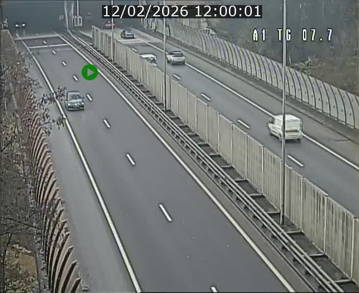 Traffic live webcam Luxembourg Kirchberg - A1 direction Luxembourg-ville - BK 7.7