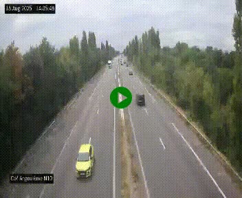 Webcam routière à la fin de la N10, en périphérique ouest d'Angouleme, proche de la jonction avec l'A10