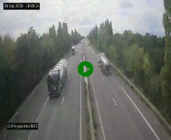 Webcam routière à la fin de la N10, en périphérique ouest d'Angouleme, proche de la jonction avec l'A10