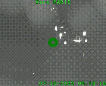 Caméra routière sur l'autoroute A20 à Bessines-sur-Gartempe. Vue orientée vers Paris