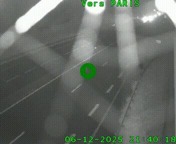 Caméra routière sur l'autoroute A20 à Saint-Hilaire-Bonneval, au sud de Limoges. Vue orientée vers Paris