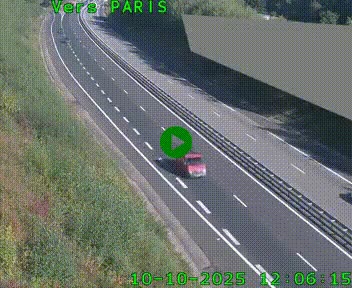 Caméra routière sur l'autoroute A20 à Saint-Pardoux-l'Ortigier, à la jonction avec l'A89. Vue orientée vers Paris