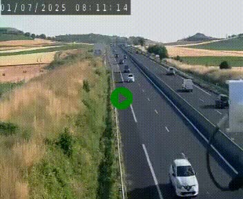 Caméra autoroute A75 à hauteur de Le Crest, en direction de Montpellier