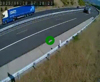 Caméra autoroute A75 à hauteur de la sortie 42 (Rodez, Laissac, Aire de l'Auvergne) située sur la commune d'Auberoques, près de Sévérac-le-Château