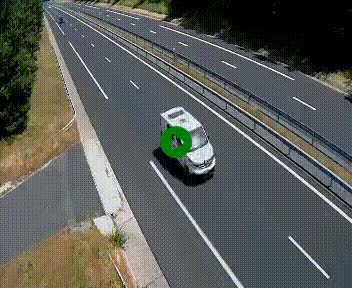 Caméra autoroute A75 à hauteur du col des Issartets en direction de Montpellier