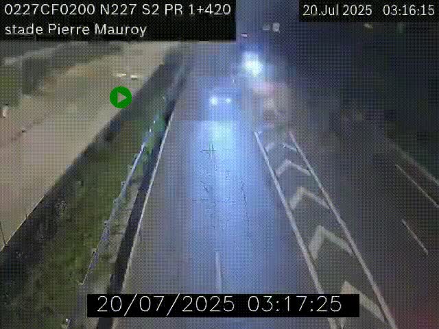 Webcam à hauteur du Stade Pierre Mauroy à Villeneuve d'Ascq sur la N227. Vue orientée vers Mons-en-Baroeul